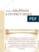 Day 12 Philippines A Century Hence