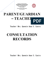 Consultation Records Cover Page