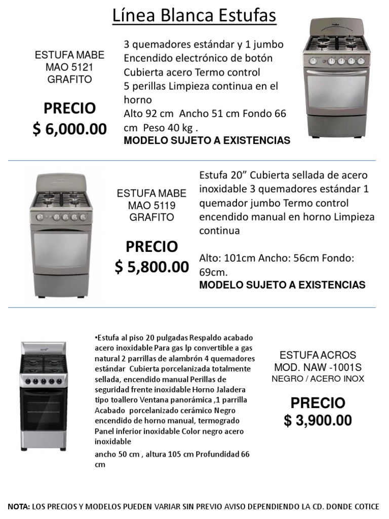 CATALOGO FEBRERO 2017 LEON Linea Blanca | PDF | Refrigerador | Materiales