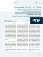 Gobernanza Territorial y Los Planes