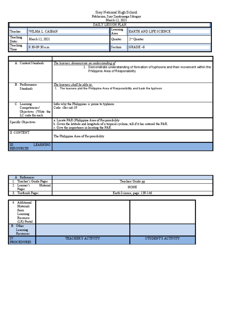 2021 - CO1 Grade 8 Lesson | PDF | Longitude | Latitude