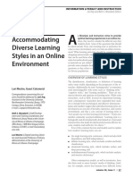 Accommodating Diverse Learning Styles in An Online Environment