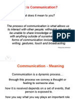 What Is Communication?: What Does It Mean To You?