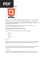 DHTML Tutorial: Components of Dynamic HTML