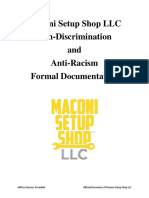 Maconi Setup Shop LLC Non-Discrimination Anti-Racism Documentation