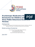 Texas Psychotropic Medication Utilization Parameters