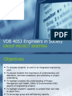 VDB 4053 Engineers in Society: Group Project Briefing