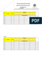 Daftar Kehadiran Peserta Didik Klub Sains Semester 2