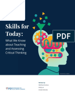 Skills For Today:: What We Know About Teaching and Assessing Critical Thinking