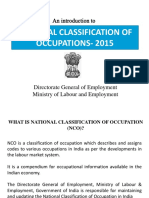 TRAINING by NSDA and MoLE On NATIONAL CLASSIFICATION OF OCCUPATIONS-2015