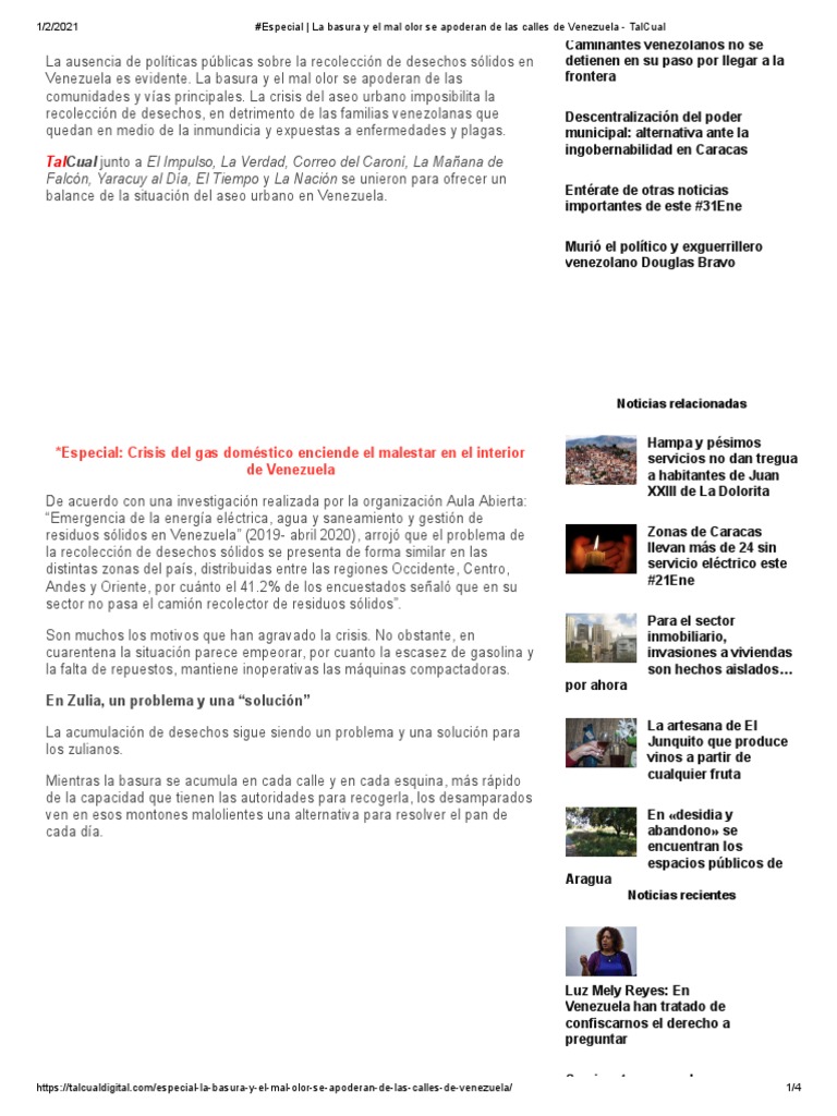 #Especial - La Basura y El Mal Olor Se Apoderan de Las Calles de ...