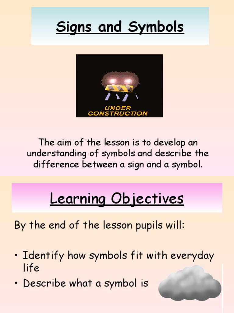 Signs vs Symbols: Key Learning Objectives | PDF | Career & Growth