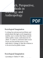 Approach, Perspective, and Methods in Sociology
