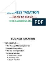 Business Taxation: - Back To Basic