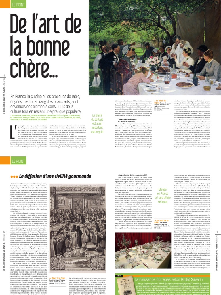 L'art de La Chère, Patrick Rambourg, 2013, TDC | PDF | Gastronomie ...
