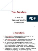The Z-Transform: ECON 397 Macroeconometrics Cunningham