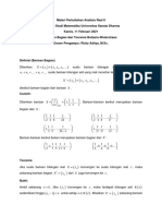 Barisan Bagian dan Teorema Bolzano-Weierstrass