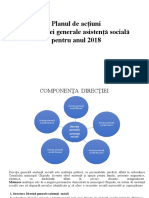 Planul de acțiuni al Direcției generale asistență socială pentru anul 2018