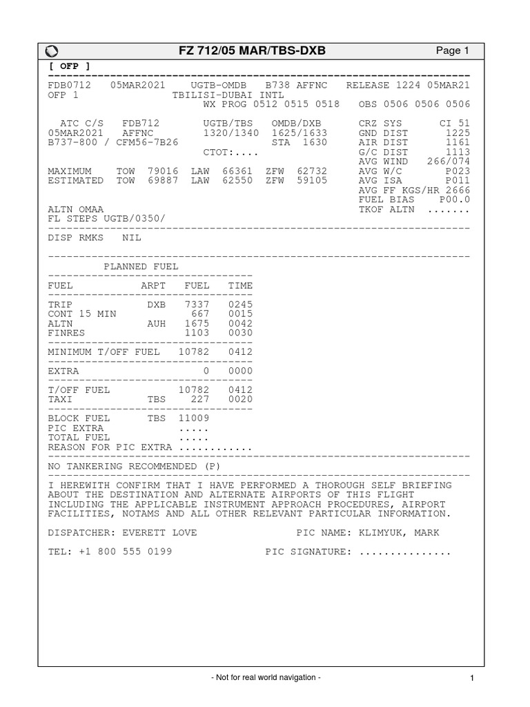 Flight Dispatch Report | PDF | Air Traffic Control | Airport