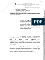 Acordao TJSP Suspendendo Decisao de Juiz Que Manda Cumprir Medidas Sanitarias em Presidio