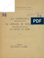 La Antigona de Sofocles La Apologia de Socrates Las Poetisas de Lesbos 1048355