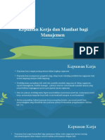 Kepuasan Kerja dan Manfaat bagi Manajemen