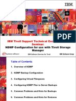 IBM Tivoli Support Technical Exchange Web Seminar:: NDMP Configuration For Use With Tivoli Storage Manager