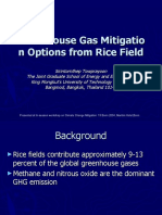 Greenhouse Gas Mitigatio N Options From Rice Field