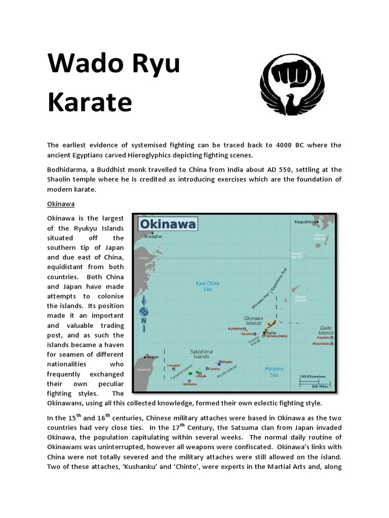 History of Wado Ryu Karate | PDF | Karate | Shotokan