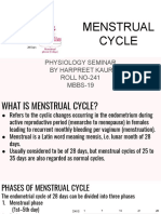 Menstrual Cycle: Physiology Seminar by Harpreet Kaur ROLL NO-241 MBBS-19