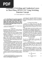 Modeling of Switching and Conduction Losses in Three - Phase SPWM VSC Using Switching Function Concept-1