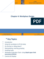 Chapter 4: Workplace Design: Faculty of Engineering Industrial Engineering Department IE 342 Human Factors Engineering