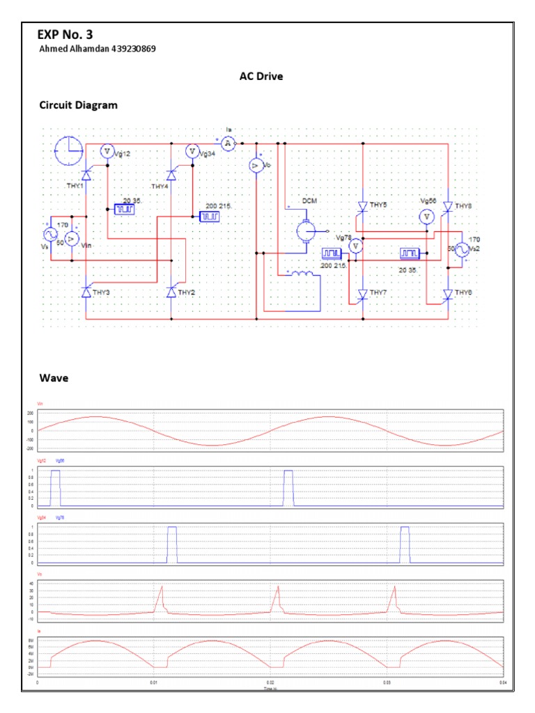 EXP No. 3: AC Drive Circuit Diagram | PDF | Science & Mathematics