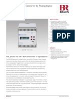 Speed (Frequency) Converter To Analog Signal Series D421.31: Key Features