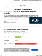 Em 100 dias, Bolsonaro cumpre projetos