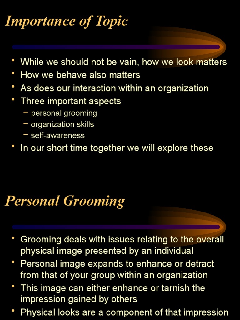 Personal Grooming PDF Deception Clothing