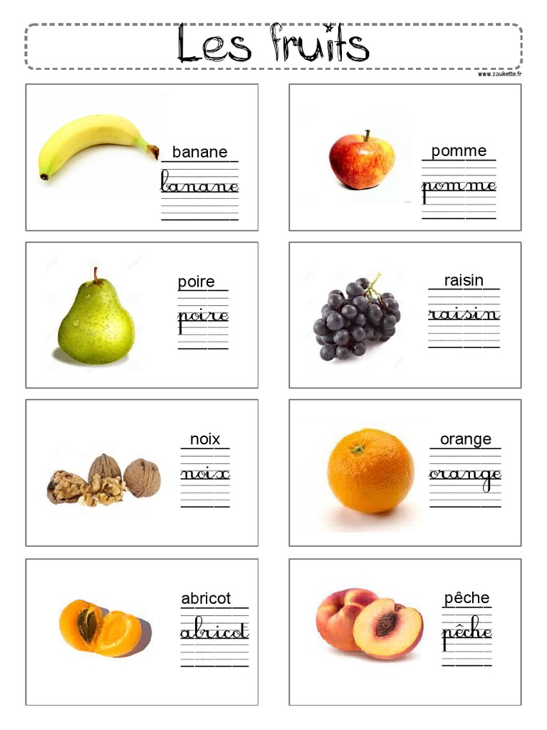 Liste des fruits en français | PDF