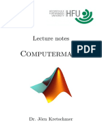 Lecture Notes Computermath