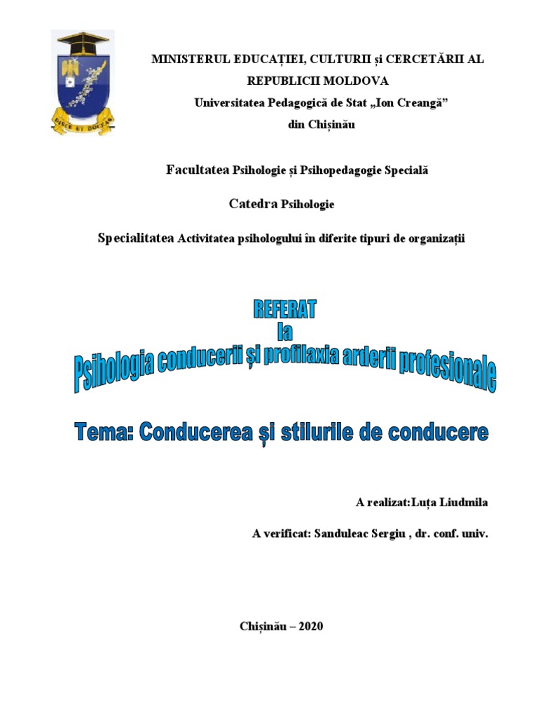 Conducerea Si Stilurile de Conducere | PDF