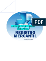 ARANCEL DEL REGISTRO MERCANTIL