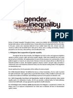 Philippine Laws Supportive of Gender Equality