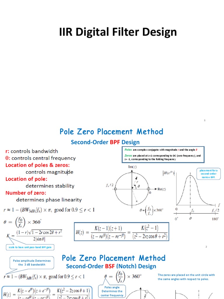Lecture-2-IIR Digital Filter Design-DG | PDF