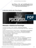 9 Lista de Leitura de Psicologia