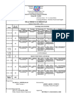 Republic of the Philippines Teacher's Schedule