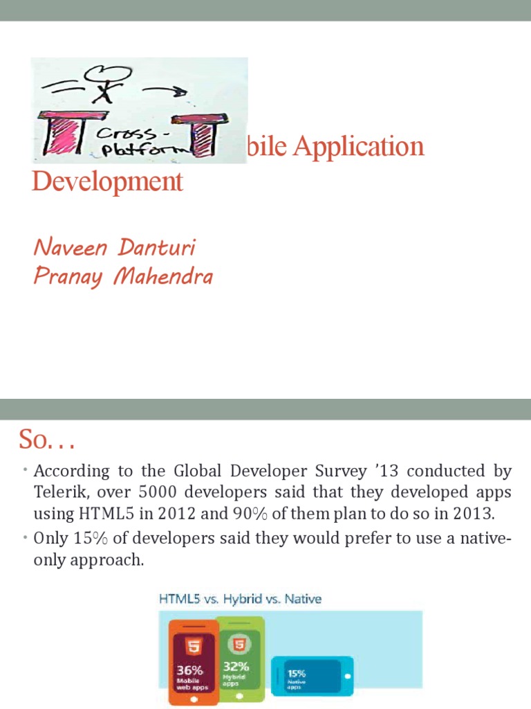 Cross Platform Mobile Application Development: Naveen Danturi Pranay ...