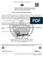 Certificado de antecedentes penales Venezuela