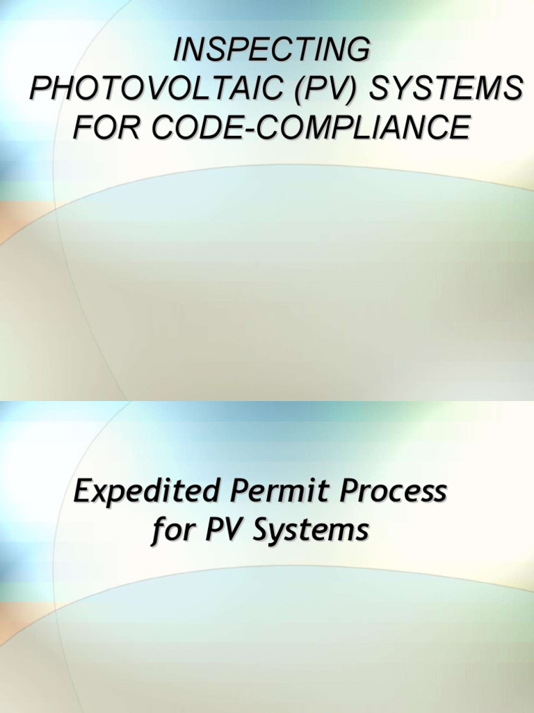 Inspecting PV Systems For Code Compliance-1 Compressed | PDF ...