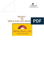 project report on birla sun life insurance