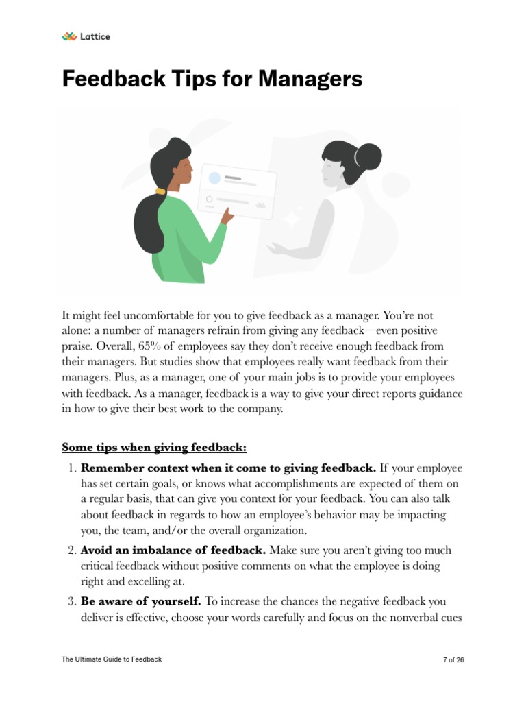 Effective Feedback Tips for Managers | PDF | Nonverbal Communication ...