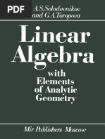 A. S. Solodovnikov, G. A.Toropova - Linear Algebra With Elements of Analytic Geometry - Mir - 1990